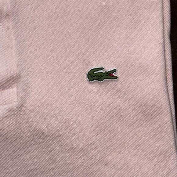Lacoste Men’s Sz 5 Pale Pink Polo Made in El Salvador in MINT CONDITION - Picture 5 of 6